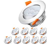 Sonnewelt Spot led encastrable 230V Lot de 10 x 3W Blanc Froid Spots encastrés led Orientable Φ 60mm spots de plafond éclairage encastré sallede bain