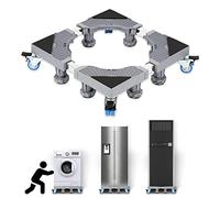 Sonnewelt Support réglable pour machine à laver - Socle mobile - Support pour sèche-linge - Support et support pour congélateur - Réglable de 40 à 68 cm