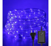 Sonnewelt Tube Lumineux Extérieur 10M 240LED, 8 Modes Guirlande LED IP44 pour Décorations Intérieures, Noël, Anniversaire, Mariage - Bleu