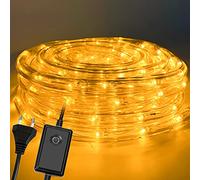 Sonnewelt Tube Lumineux Extérieur 50M 1200LED, 8 Modes Guirlande Lumineuse, Tuyau Bande IP44 pour Décorations Intérieures, Noël, Anniversaire, Mariage - Blanc Chaud