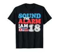 Sonnez l'alarme J'ai 18 ans, pompier, 18e anniversaire T-Shirt