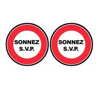 Sonnez Svp (2fois 5cm) - Sticker / Autocollant