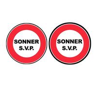 Sonnez Svp (2fois 5cm) - Sticker / Autocollant