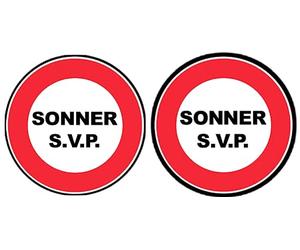 Sonnez SVP (2fois 5cm) - Sticker/autocollant