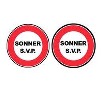 Sonnez SVP (2fois 5cm) - Sticker / autocollant G