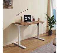 SONNI Bureau électrique réglable en hauteur 100 x 60 cm, moteur sans balais avec 3 fonctions mémoire, système anti-collision, gestion des câbles, table debout pour bureau à domicile, charge maximale