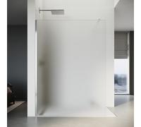 SONNI Paroi de douche 1200 x 2000 mm - Paroi de douche entièrement satinée - Verre nano ESG de 8 mm