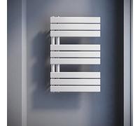 SONNI Sèche-serviettes plat pour salle de bain Blanc 762 x 500 mm