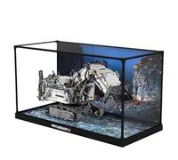 SONNIES Vitrine en acrylique pour pelleteuse Lego 42100 Liebherr R9800 - Boîte de rangement transparente - Compatible avec Lego 42100 (étui uniquement, sans modèle) (peinte)