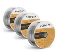 SONNLER . Lot de 3 fils de soudage Mig, fil de soudure MIG, fil en acier doux E71T-GS à faible éclaboussure 0,9 kg compatible avec soudeur HF Fourney Harbor