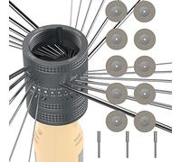 SONNLER Tête d'affûtage d'électrode en tungstène, outil de soudage TIG avec fente de coupe avec 6 tailles 8 angles, 48 trous, 10 roues doubles diamantées, 3 mandrins CNC adaptés à la plupart des