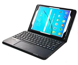 SonnyGoldTech MQ pour Galaxy Tab S2 9.7 - Etui avec Clavier français AZERTY pour Samsung Galaxy LTE SM-T815, SM-T819, WiFi SM-T810, SM-T813 | Housse avec Clavier Bluetooth, touchpad multifonctionne