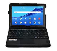 SonnyGoldTech MQ21 pour MediaPad M5 Lite - Étui avec Clavier français AZERTY pour Huawei MediaPad M5 Lite WiFi 10, MediaPad M5 Lite 10 LTE | Housse avec Clavier Bluetooth et pavé Tactile intégré