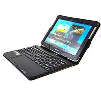 SonnyGoldTech pour Galaxy Note 10.1 - Housse avec Clavier français (AZERTY) pour Samsung Galaxy Note 10.1 GT-N8000, Wi-FI GT-N8010, LTE GT-N8020 | Clavier Bluetooth avec pavé Tactile intégré et Etui