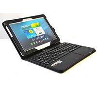 SonnyGoldTech pour Galaxy Tab 10.1 - Housse avec clavier et pavé tactile pour Galaxy Tab 2 10.1 3G WiFi GT-P5100 | Etui avec clavier bluetooth et pavé tactile intégré pour Galaxy Tab 2 10.1 WiFi GT-P5110 | Clavier français (AZERTY) avec pochette pour Samsung Galaxy Tab 2 10.1 et Galaxy Tab 10.1
