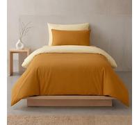 Sono a CASA - Parure de lit Simple, 1 Drap Housse Double 150 x 200 cm et 1 taie d'oreiller Double 50 x 80 cm - 100% Microfibre de Haute qualité (Jaune, Simple)