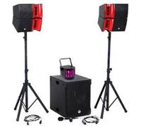 SONO COMPLETE 1200W BMS15-HORN, Enceintes satellites, SUB 38cm USB/Bluetooth, Supports Câbles, Light SUN