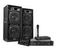 SONO COMPLETE 2000W AVEC AMPLI ENCEINTES TABLE DE MIXAGE MICRO SANS FIL + CABLAGE idéal soirée animation mariage salle des fête an