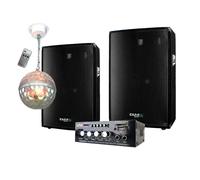 Sono et Jeu de Lumière - 2 Enceintes 300w - 1 Ampli USB BLUETOOTH - 1 Double effet ASTRO + téléc