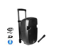 Sono Portable Autonome 10""/25cm 400W USB/SD/BLUETOOTH & 1 MICRO VHF HYBRID10VHF-BT Ibiza