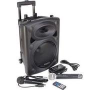 Sono portable autonome avec fonction usb mp3 rec vox bluetooth et micros vhf + 1 micro filaire 400w noir G