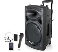 Sono portable autonome avec fonction usb vox bluetooth et 2 micros uhf 800w noir G