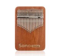 Sonodrum Kalimba avec 17 clés - Piano à pouces en bois de corail africain de haute qualité. Piano portable avec pochette, livre de chansons gratuit. Instrument de percussion pour enfants et adultes