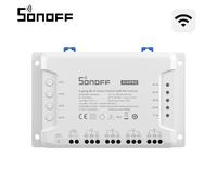 SONOFF 4CHPROR3 Interrupteur intelligent RF 4 canaux 433Mhz avec modes de verrouillage, auto-blocage et impulsions, contrôle à distance via l'application eWeLink, Alexa et IFTTT