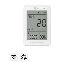 SONOFF AirGuard PM2.5/PM10 Matter via Wi-Fi Moniteur de qualité de l'air | SAWF-07P Capteur environnemental intelligent