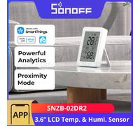 SONOFF AirGuard TH 3.6 ''LCD Zigbee capteur de température et d'humidité SNZB-02DR2 App surveillance analyse avancée 24 heures d'extension
