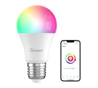 SONOFF B05-BL-A19 Ampoule Wi-Fi RVB intelligente 9 W Couleur variable, luminosité 2700 K à 6500 K Température de couleur réglable, télécommande par application, fonctionne avec Alexa et Google