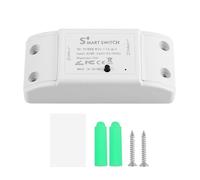 SONOFF BASICR2 Interrupteur intelligent WiFi 10 A 2200 W Relais intelligent pour domotique, module sans fil DIY fonctionne avec Alexa et Google Home, compatible avec eWeLink et IFTTT, pas de hub