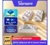 SONOFF BASICR4 WiFi commutateur intelligent ESP32 Mode de commutation magique fiable sûr eWeLink télécommande avec S-MATE2 Alexa Google 1 à 10 pièces