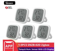 SONOFF - capteur d'humidité et de température SNZB-02D Zigbee, avec écran LCD, Module de surveillance pour maison intelligente, pour Alexa Google Home, 1 à 5 pièces 8PCS SNZB-02D