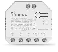 SONOFF DUALR3 Lite Interrupteur Wi-Fi Intelligent pour Porte de Garage, 2 Gang 2 Way Interrupteur Connecté Volet Roulant WiFi, Moteur mode, Compatible avec Alexa/Google Home/Siri, 15A/3300W