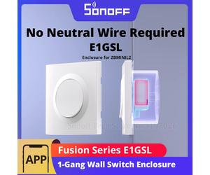 SONOFF E1GSL boîtier d'interrupteur mural aucun fil neutre requis matériau PC Ultra-mince boîtier d'installation à clipser pour ZBMINIL2