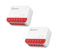 SONOFF Interrupteur Zigbee pour Volet roulant MINI-ZBRBS, Format Mini, Contrôle en Pourcentage, Répéteur Zigbee, Compatible Alexa/Google Assistant/Home Assistant, Fil Neutre Requis, Pack de 2