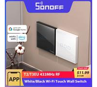 SONOFF-Joli mural tactile intelligent T2/T3EU 433MHz RF WiFi, commande vocale à distance eWeLink avec Alexa Google Home