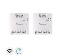 SONOFF MINI-D Interrupteur Connecté WiFi avec Matter, 2 Pack, Supporte l'entrée AC ou DC, Contact Sec, Compatible avec Alexa/Google Home, Convient Aux Portes de Garage, Chaudières, Système d'accès