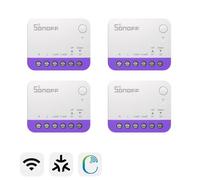 SONOFF Lot de 4 Interrupteur intelligent pour volet roulant | MINI-RBS Réglage précis du pourcentage Commutateur intelligent