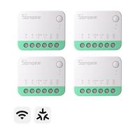 SONOFF Lot de 4 MINI Extrême Interrupteur Intelligent Wi-Fi (compatible Matter) Design Ultra-Compact Compatible avec Plusieurs Types