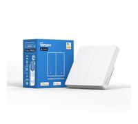 SONOFF M5-2C-86W (Matter) Interrupteur Sans Fil, 86 Type Interrupteur Mural Wifi, 2 Gang Interrupteur Intelligent Compatible avec Alexa/Google Home/Apple Home, Fil Neutre Requis, Clés Physiques, Blanc