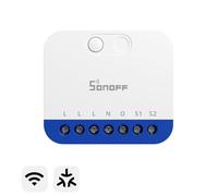 SONOFF Variateur WiFi Mini DIM pour LED à intensité variable, transformateurs électroniques, lampes halogènes à incandescence, conducteur neutre nécessaire, mesure de la puissance, mat compatible avec