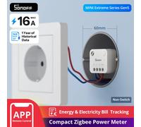 SONOFF MINI-ZB1GP MINI PM Compteur de puissance Zigbee, suivi de l'énergie en temps réel, surveillance des appareils intelligents, calcul du coût, routeur Zigbee