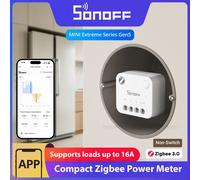 SONOFF MINI-ZB1GP, MINI PM, Zigbee 3.0, compteur d'énergie intelligent, hub Zigbee requis, conducteur neutre nécessaire, mesure du courant, compatible avec Home Assistant, 16 A