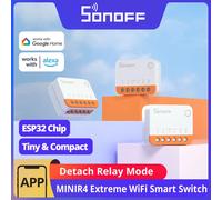 SONOFF MINIR4 Extreme Interrupteur intelligent WiFi 1-10 pièces, format mini, contrôle externe, mode relais détachable via EWeLink Alexa Google