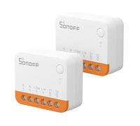 SONOFF MINIR4 WIFI Interrupteur Sans Fil, 2 Voies Interrupteur Intelligent Micromodule, Mode Détacher le Relais, Contrôle APP, Mini Smart Switch Compatible avec Alexa, Google Home,10A/2200W (2 Pack)