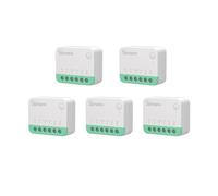 SONOFF MINIR4M Matter Interrupteur Intelligent, 2 Way Interrupteur Mural WiFi, 2400W/10A, Soutien au Protocole Matter, Contrôle Vocal, Compatible avec Alexa/Google Home/Home Assistant (5 Pack)