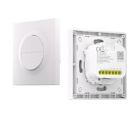 SONOFF Orb-ZBW2L Interrupteur mural intelligent Zigbee à 2 canaux, pas de fil neutre nécessaire, interrupteur intelligent, charge totale jusqu'à 12 A, fonctionne avec Alexa, Google Home, SmartThings