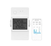 SONOFF POW Elite Interrupteur Connecté WiFi avec Mesure Consommation Electrique, 16A/4000W Haute Puissance Interrupteur Sans Fil, Wattmetre Compatible avec Amazon Alexa/Google Home, écran LCD